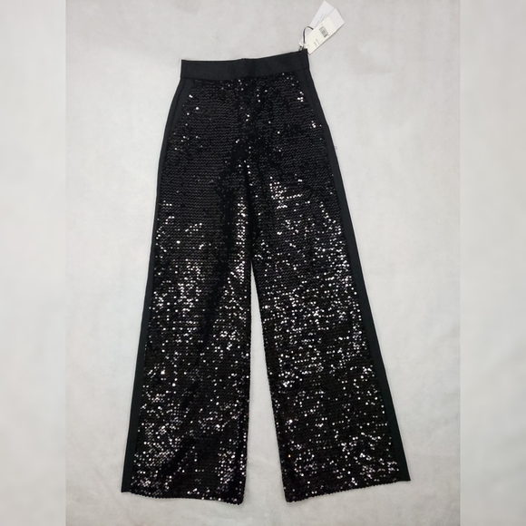 French Connection Alodia Sequin Flared Trousers - Picture 5 of 14